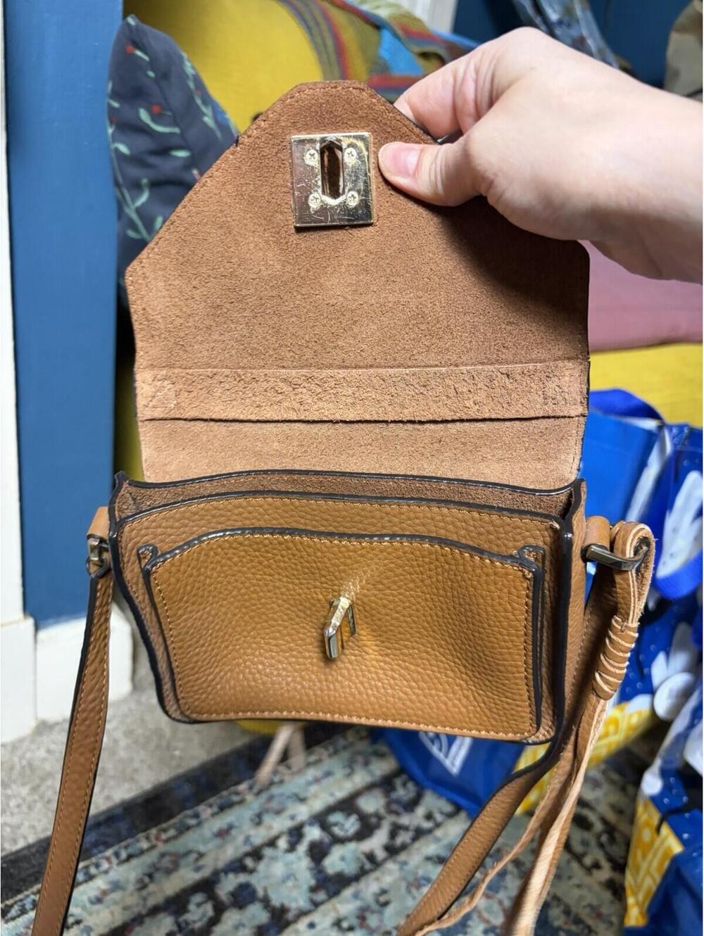 Rebecca Minkoff Mini Darren Messenger Crossbody Bag In Camel Brown. Retail $228 - Picture 7 of 8